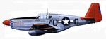 The fourth in the series of fighters flown by the 99th FS and 332nd Fighter Group, the (Red Tail) P-51C
